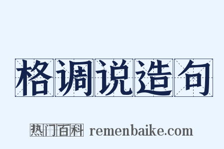 格调说造句是什么意思的图片